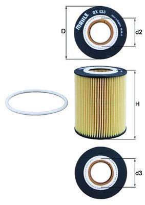 MAHLE OX433D | Yağ Filtresi
