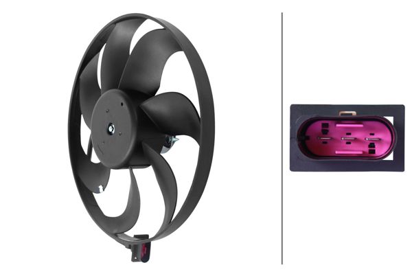 HELLA 8EW366420-011 | Fan Motoru Büyük Olan (150 / 80W 345mm) Bora Bcb Polo A3 Tt Cordoba Ibiza IV Leon Toledo II Fabia