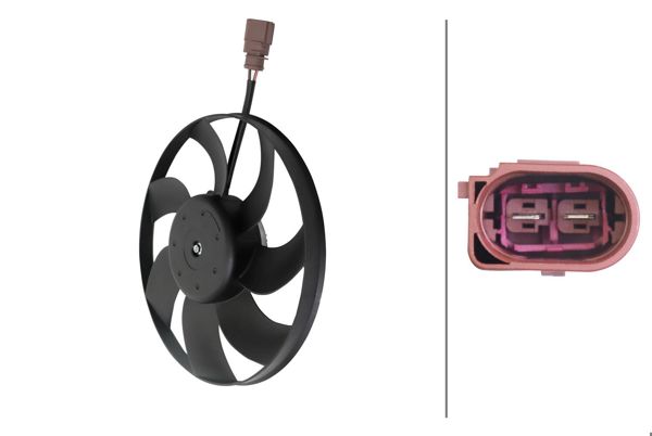 HELLA 8EW366420-111 | Fan Motoru 295mm Caddy III 09 > 16 > Beetle 12 > CC 12 > Golf V VI 04 > 07 > 13 Jetta 06 > Passat 09 > 15 Scıroc