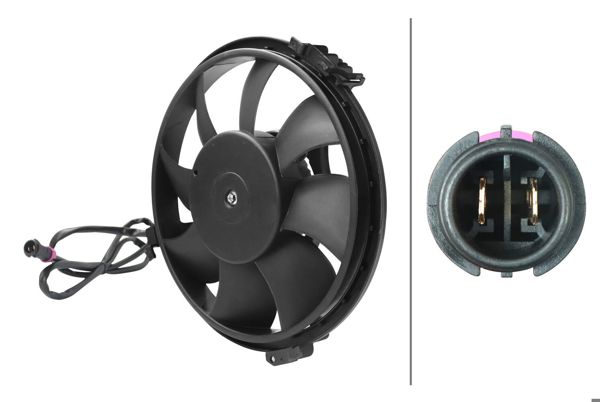 HELLA 8EW366420-291 | Klima Fan Motoru 280mm 300 W Audi A4 A6 A8 Passat Sharan Adr 97 > 05
