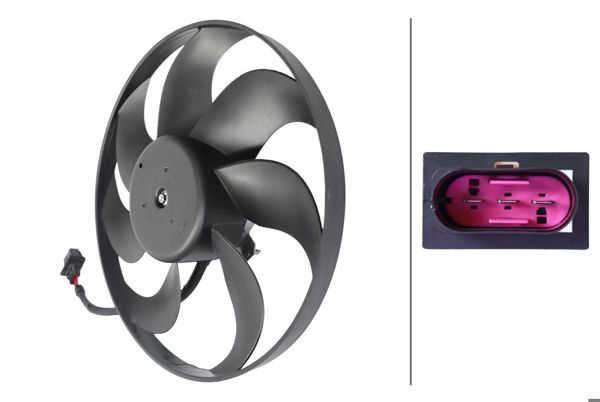 HELLA 8EW366420-311 | Fan Motoru (250 / 80W 345mm) Arosa Cordoba Ibiza IV Fabia Roomster Fox Lupo New Beetle