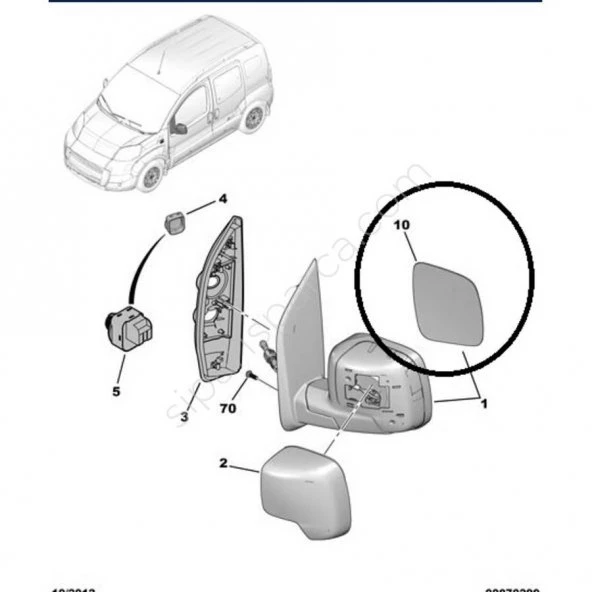 MOPAR (PSA) 8151.QY | Ayna Camı: L