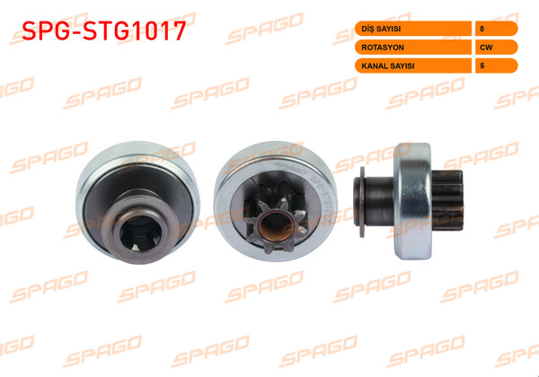 SPAGO SPG-STG1017 | Mars Dişlisi 8 Dıs Cw 10 Kanal Renault Clio II 1.4 1998-2005 / Megane II 1.4-1.6 2008-2010 / Dacia Logan 1.4 2007-/ Duster 1.6 2010-2018