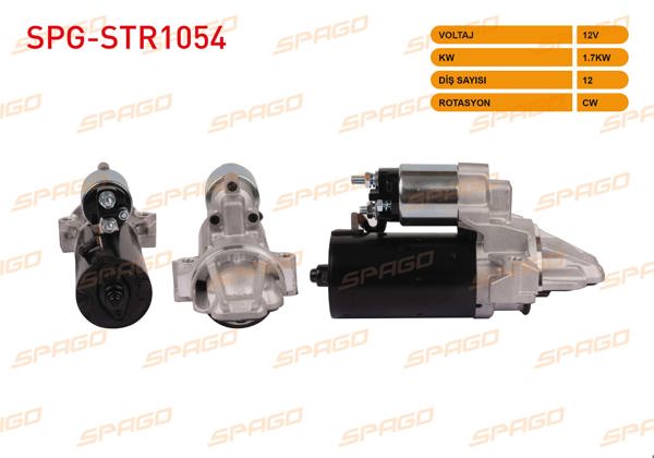 SPAGO SPG-STR1054 | Marş Motoru 12V 1.7Kw 12 Dıs Cw (Str6842) Transit (V363) 2.2 TDCI 11-18 (Start-Stopsuz Araclar İçin)