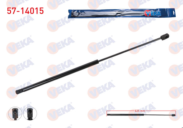 VEKA 57-14015 | Bagaj Amortisörü 625mm / 660N BMW 3 Compact (E46) | 2 Adet