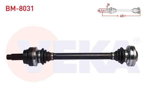 VEKA BM-8031 | Komple Aks Sol-Sağ Arka BMW X5 (F15) 2.5 D Xdrıve A-T Uzunluk 630 mm 2012 -