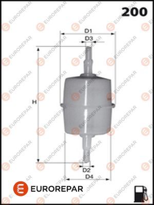 EUROREPAR E145057 | Benzin Filtresi Universal Tip Tum Araclar İçin Benzin Filtresi BMW M10 P309 P205 P405 P106 P607 Ax B