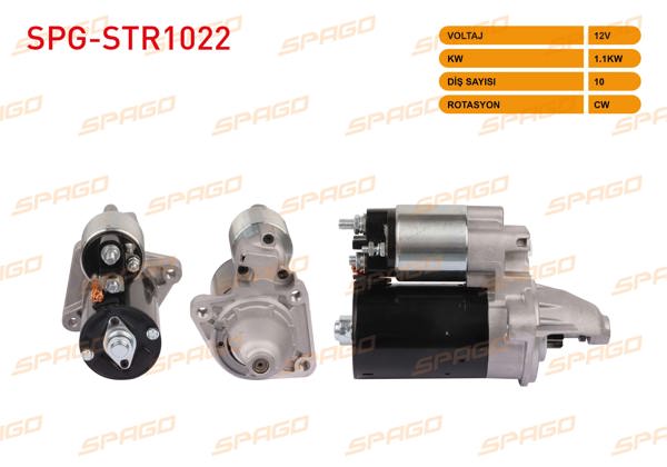 SPAGO SPG-STR1022 | Marş Motoru 12V 1.1Kw 10 Dıs Cw (Str6815) Focus I II III-Fiesta IV V VI-Mondeo IV (1.4 1.6 Benzinli Araclar İçin)