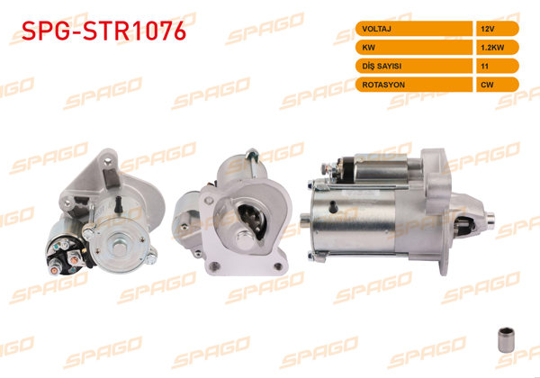 SPAGO SPG-STR1076 | Marş Motoru 12V 1.2Kw 11 Dıs Cw (Str5518) Focus II III-Mondeo IV-Connect 13-(1.5 1.6 TDCI Start-Stopsuz Araclar İçin)