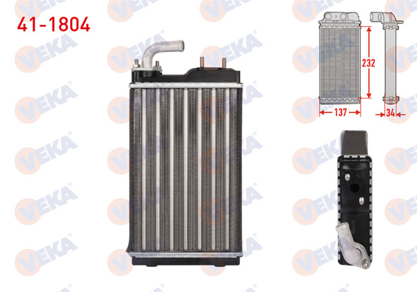 VEKA 41-1804 | Kalorifer Radyatörü Mekanik Plastik Kazan Fiat Dogan 1.6 1993-2002