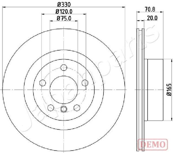 JAPAN PARTS DP-012C | Chery Omoda 5 23 > Tıggo 8 Pro 23 > Arka Fren Diski