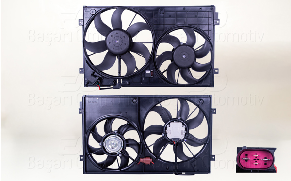 WISCO 1113020-00 | Fan Motoru Davlı (360 mm + 295 mm-4 Fıs-220W + 150W) VW Golf5 Jetta Passat Leon 05 >