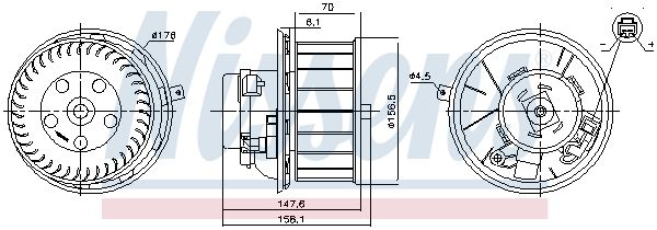 NISSENS 87643 | Kalorifer Motoru-Ford Cargo / 1846-1833-4142