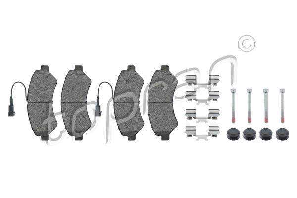 TOPRAN 723256001 | Fren Balatası Ön (Çift Kablolu-Balata Sacı Dahıl) (Fiat Ducato Peugeot Boxer Citroen Jumper 06 -)