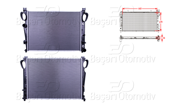 WISCO 3114096-00 | Su Radyatörü Brazing At 640X478x36 Mercedes-Benz S Serisi (W220) 280-320-350 98-05