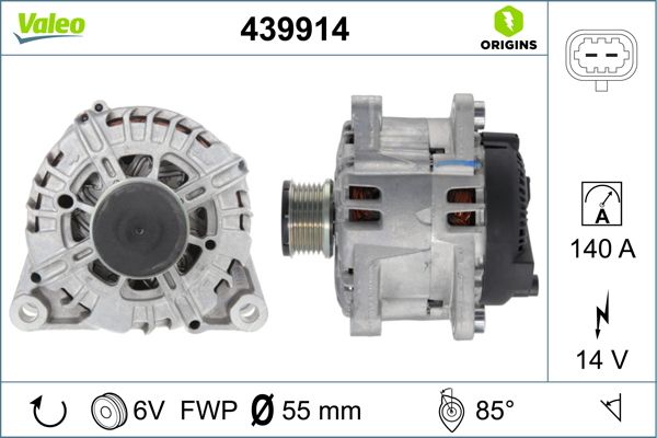 VALEO 439914 | Alternatör Kmp 08 > Mondeo.IV-S-Max-Galaxy 2.0-2.2Tdci