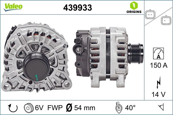 VALEO 439933 | Alternatör 13 > 208-301-308-508-2008-3008-5008-C3-C4-Prt-Brl-Exp-Jmp