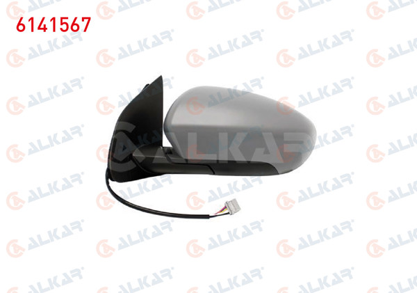 ALKAR 6141567 | Dış Dikiz Aynası Sol Elektrikli Isıtmalı Astarlı 5 Pin Nissan Qashqai (J10) 2006-2013