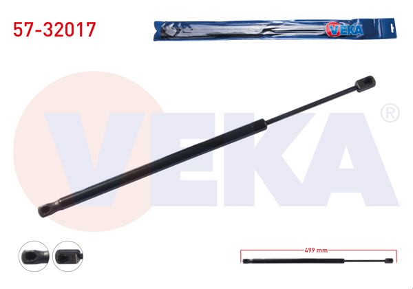 VEKA 57-32017 | Bagaj Amortisörü 499mm / 660N Opel Insignia 5 Kapı 2008-| 2 Adet