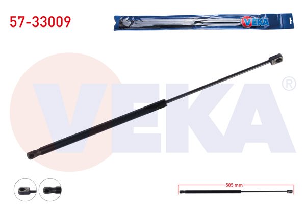 VEKA 57-33009 | Bagaj Amortisörü 585mm / 300N Peugeot 106 I (1A,1C) 5 Kapı 1991-1996 | 2 Adet