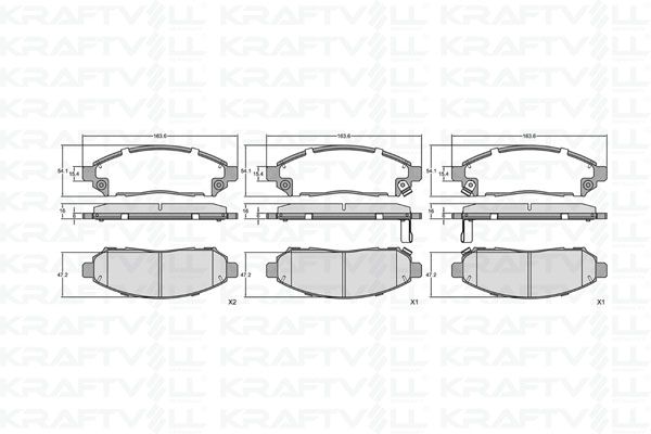 KRAFTVOLL 07010344 | Ön Fren Balatası Nissan Navara 04-10 Patfınder 05-11 (17 Jant)