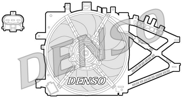 DENSO DER20014 | Fan Motoru Davlumbazlı Opel Corsa C 1.3-1.7 D