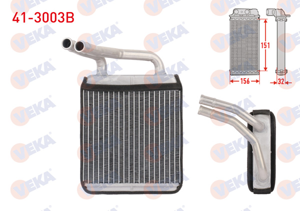 VEKA 41-3003B | Kalorifer Radyatörü Brazing Ince Kazan Mitsubishi L300 2.5D 2001-2009