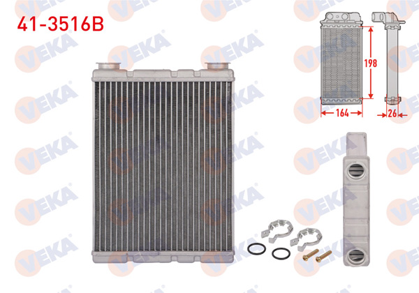 VEKA 41-3516B | Kalorifer Radyatörü Brazing Renault Fluence 1.5 DCI 2012 -