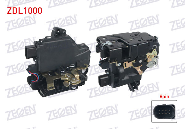 ZEGEN ZDL1000 | Kapı Kilidi Sol Ön 8 Pin Volkswagen Golf IV-Passat-Bora 1997-2005 / Seat Leon 1999-2006