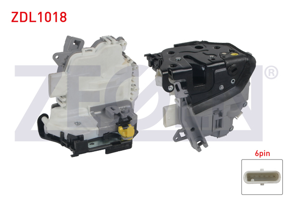 ZEGEN ZDL1018 | Kapı Kilidi Sol Arka 6 Pin Seat Leon 2005-2015 / Altea 2004 -
