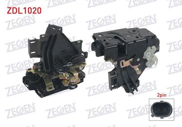 ZEGEN ZDL1020 | Kapı Kilidi Sol Ön 2 Pin Volkswagen Transporter V 2003-2012 / Polo 2001-2009 / Caddy 2004-2012 / Seat Cordoba 2002-2009 / Ibiza 2002-2009