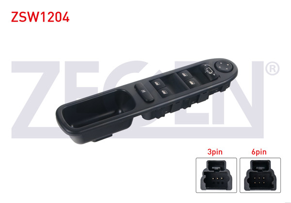 ZEGEN ZSW1204 | Cam Açma Anahtar Grup Ayna Ayarlı Katlanır Çerçeveli 9 Pin Peugeot 307 2000-2007