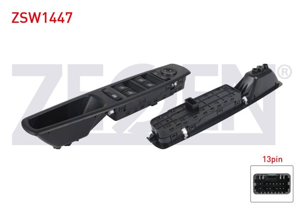 ZEGEN ZSW1447 | Cam Açma Anahtar Grup Ayna Ayarlı 13 Pin Renault Laguna III-Fluence 2007 -