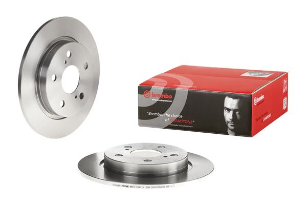 BREMBO 08.A912.10 | Fren Diski Arka Düz (270-5)-(Toyota Corolla / Auris 1.4 D4d 07 / Corolla 13 / 1.4 D4d / Auris)