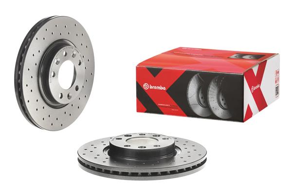 BREMBO 09.8303.1X | Fren Diski Ön Xtra Peugeot | 2 Adet