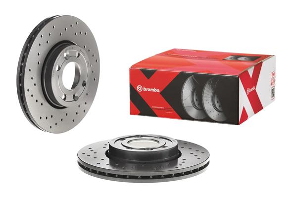 BREMBO 09.9078.1X | Fren Diski Ön Xtra Line Clio III Modus Megane II 1.2 1.4 16V 1.5 Delikli | 2 Adet