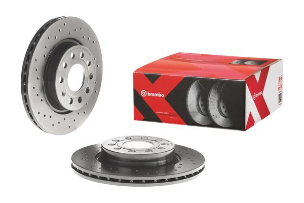 BREMBO 09.9167.1X | Fren Diski Ön Delikli VW Caddy Golf Audi A3 Seat Leon Skoda Octavia 04-15 | 2 Adet