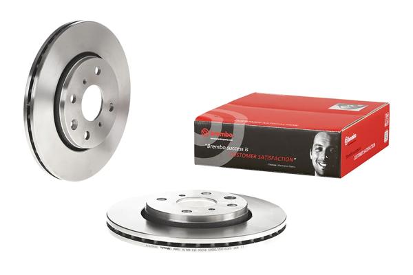 BREMBO 09.9928.14 | Fren Disk Ön Hava Kanallı 247-4-(Peugeot 107 1.0 / 1.4 HDI 2005 /) | 2 Adet