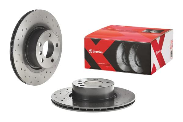 BREMBO 09.B569.1X | Fren Diski Arka Hava Kanallı Delikli (BMW X3 (F25) / X4 (F26)) | 2 Adet