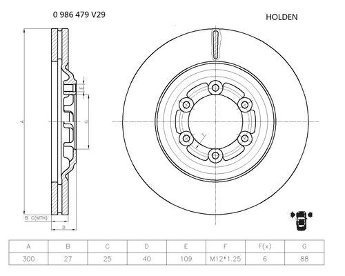 BOSCH 0986479V29 | Fren Aynası Chevrolet, Isuzu | 2 Adet