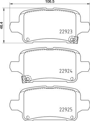BREMBO P59095 | Arka Fren Balatası Opel Insignia B 17 > 16 16 Inç