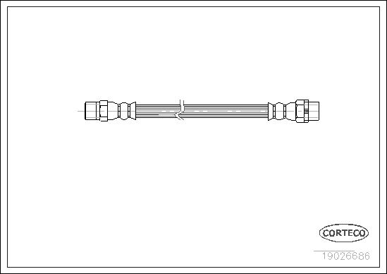 CORTECO 19026686 | Fren Hortumu Arka BMW E36 E46