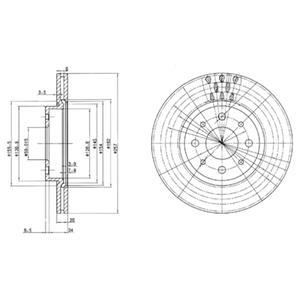 DELPHI BG2830 | Ön Fren Disk Aynası Doblo/Albea/Linea/Bravo/Panda/Stilo/Idea/Tempra/Tipo 1.2-1.4 16V 1.3 JTD | 1 Adet