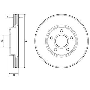 DELPHI BG3868 | Fren Diski Ön 278mm Focus II 04-11 Focus III 11-15 Kuga 08-13 C-Max I 03-07 S40 V40 V50