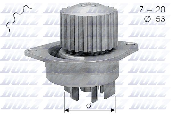 DOLZ C111 | Devirdaim Su Pompası P106 P206 P306 Saxo Xsara Tu5jp (1.6 8V) P106 Saxo Tud5 1.5D (20 Dıs)