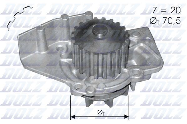 DOLZ C120 | Devirdaim (Su Pompası) Partner/Berlingo II/Expert II/Jumpy II Dw8-Dw8b Xantia P406 Boxer II