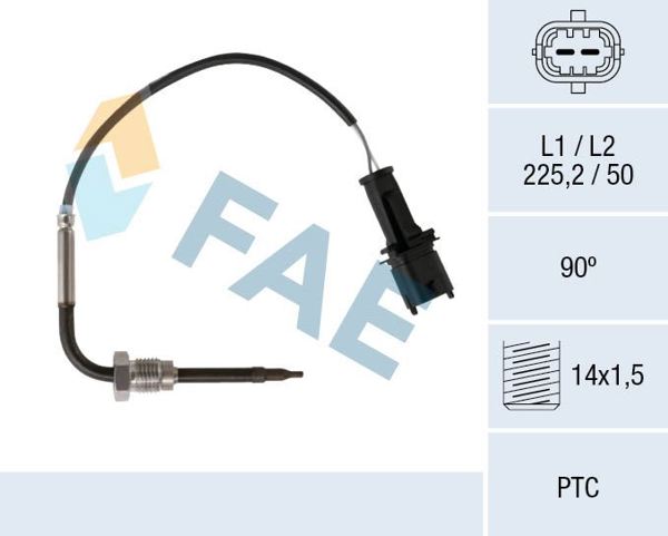 FAE 68091 | Egzoz Sıcaklık Sensörü Konum 1 Insignia A-Astra J-Zafira C 2.0 CDTI A20dth