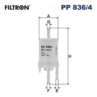 FILTRON PP6004 | Yakıt Filtresi Benzin 4 Bar VW Caddy III / Golf V / Polo, Audi A3, Seat Ibiza 1.4-1.6 16V