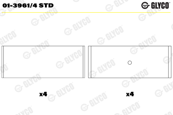 GLYCO 01-3961-4STD | Kol Yatak Golf4 Golf5 Bora Passat A3 Toledo 1.6 BFQ ALZ AVU BGU BSE