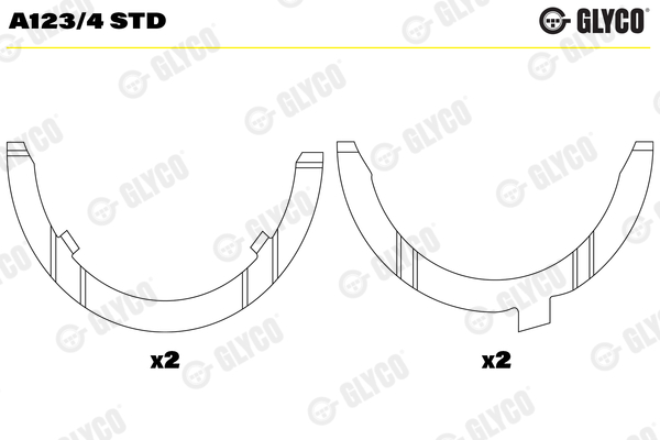 GLYCO A123-4STD | Kenar Ay Yatak VW Amarok Golf Caddy Crafter Jetta Passat Polo Transporter T5